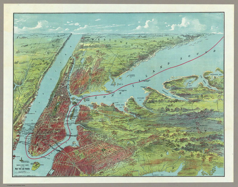 Illustration for article titled 11 Bird's-Eye Views That Show How NYC Has Grown Over 350 Years